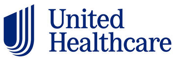 Logo for United Healthcare, featuring the company's name in blue with a stylized 'U' and 'H'.